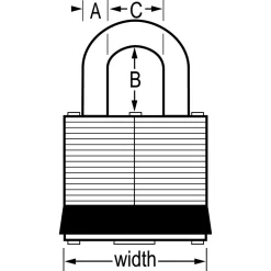 Hot Master Lock Laminated Padlock