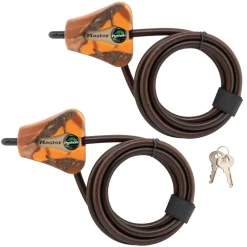 Hot Master Lock Python™ Adjustable Locking Cable 2-pk; Mossy Oak® Blaze™ Camouflage