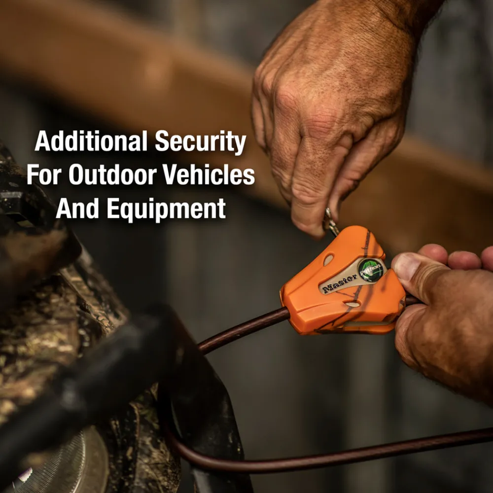 Hot Master Lock Python™ Adjustable Locking Cable 2-pk; Mossy Oak® Blaze™ Camouflage