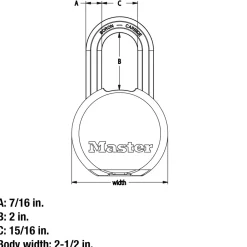 New Master Lock Solid Body Padlock