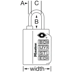 Online Master Lock TSA-Approved Luggage Lock
