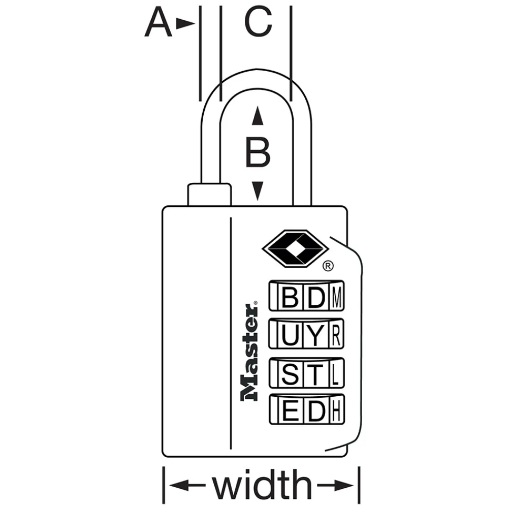 Online Master Lock TSA-Approved Luggage Lock