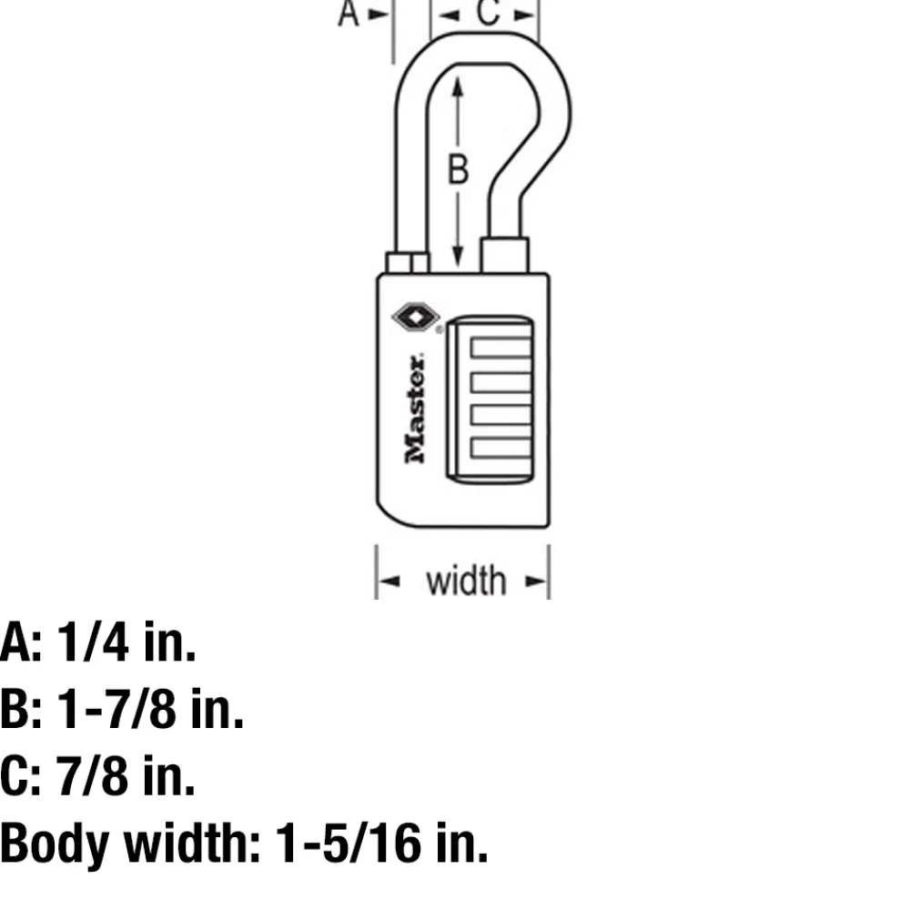 Online Master Lock TSA-Approved Luggage Lock